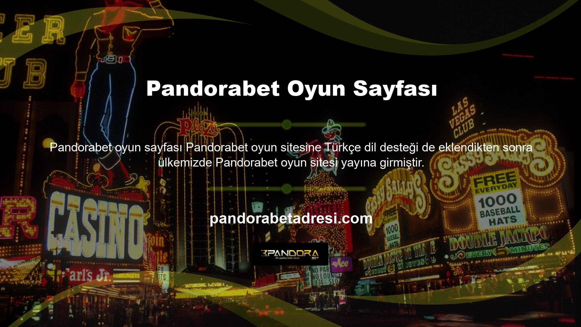 Türk oyun severler Pandorabet üyeliği ile en iyi casino ve canlı casino oyunlarını oynamaya başlıyor
